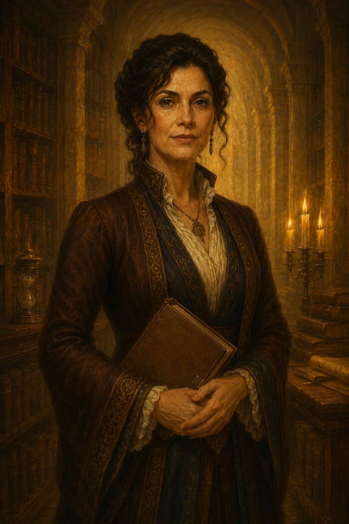 Portrait of Ismeri Talorrin, Senior Archivist of Divine Expression